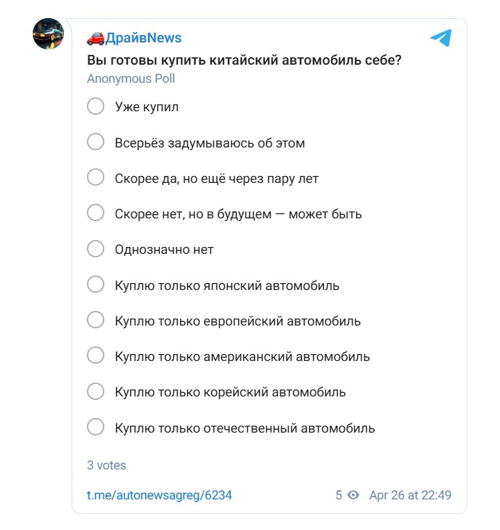 Китайские авто: мифы развеяны? Узнаем вместе — голосование открыто!